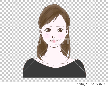 横目のセミロングの女性 84553684