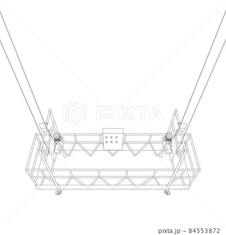 Empty construction elevator. 3d illustration 84553872