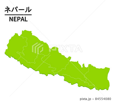 ネパールの世界地図イラストのイラスト素材 ネパールの世界地図イラストのイラスト素材