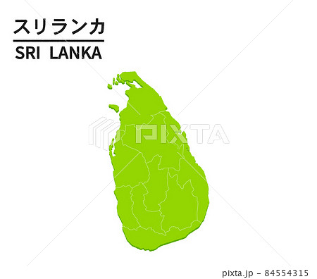 スリランカの世界地図イラスト スリランカの世界地図イラスト 84554315