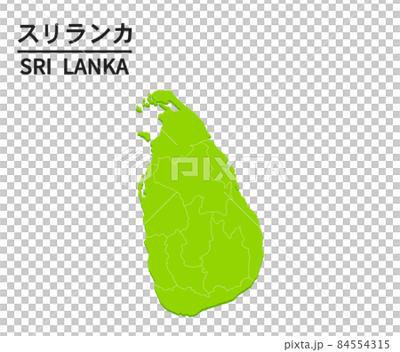 スリランカの世界地図イラスト スリランカの世界地図イラスト 84554315