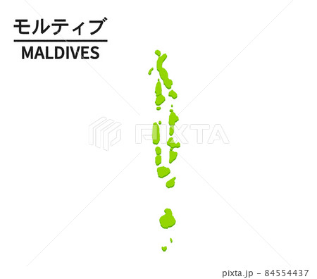 モルディブの世界地図イラストのイラスト素材 [84554437] - PIXTA