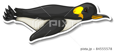 Flying penguin animal cartoon sticker Flying penguin animal cartoon sticker 84555578