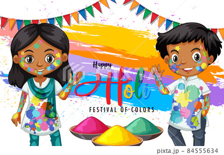 Holi Indian festival poster design Holi Indian festival poster design 84555634