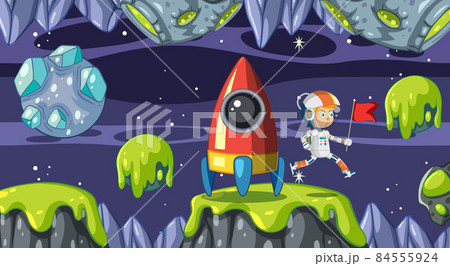 A Game Template Galaxy Space Scene 84555924