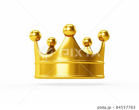3D Rendering Gold Crown Isolated on white Background 3D Rendering Gold Crown Isolated on white Background 84557763
