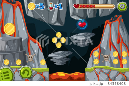 Game Template Stone Cave Scene 84558408