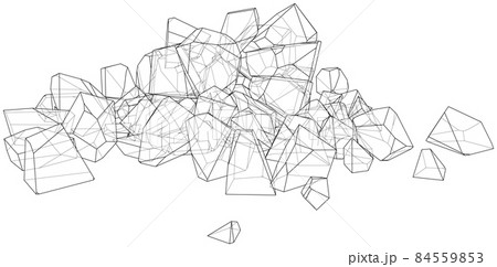 A bunch of stones. 3d illustration 84559853