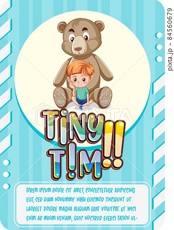 Character game card with word Tiny Tim 84560679