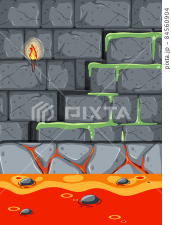 Stone tiles texture with lava ground Stone tiles texture with lava ground 84560904