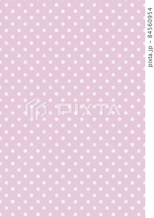 くすみピンクと白いドットのレトロかわいい背景 縦のイラスト素材