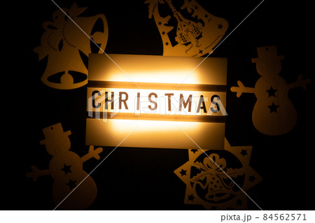 Happy New Year. Christmas lights with the inscription Happy New Year. Christmas lights with the inscription 84562571