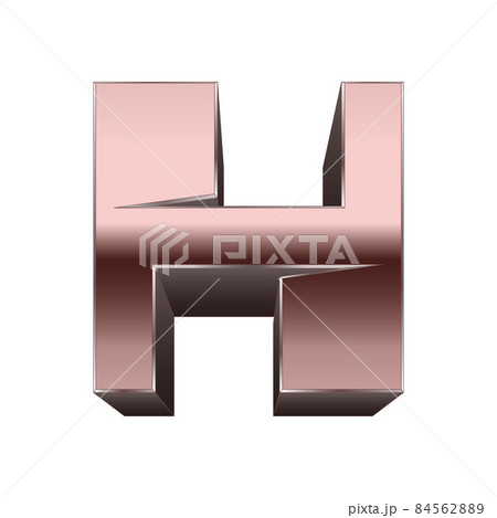 Quadratic copper font.Vector letter.  84562889