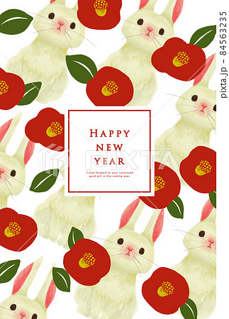 2035年　兔年　年賀状テンプレート 84563235