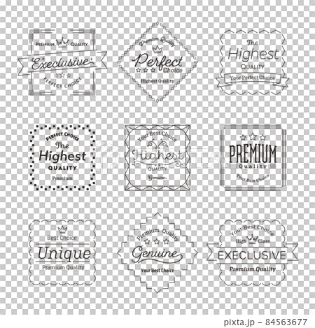 A simple monochrome label. A modern and cute badge. Great for titles and badge frames. A simple monochrome label. A modern and cute badge. Great for titles and badge frames. 84563677