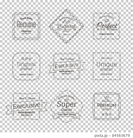 A simple monochrome label. A modern and cute badge. Great for titles and badge frames. 84563679