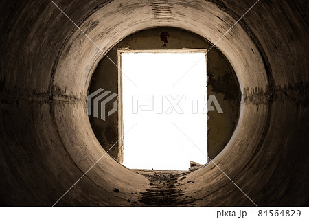 Dark Tunnel with light at the end Dark Tunnel with light at the end 84564829
