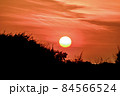 オレンジに染まる夕日 84566524