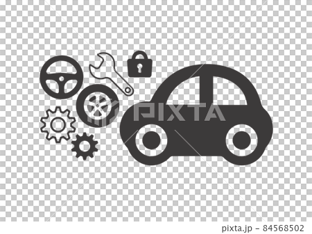 Image of car life Car maintenance black and white 84568502