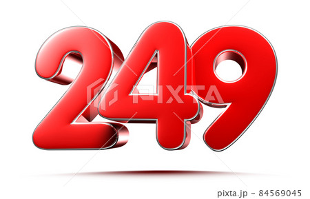number 249 red. 84569045