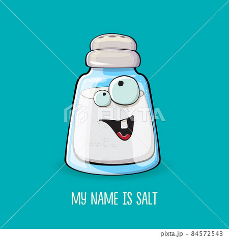 Water Glass And Salt Shaker Vector Illustration Graphic Design