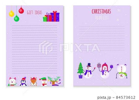 Christmas to do list with snowman Christmas to do list with snowman 84573612