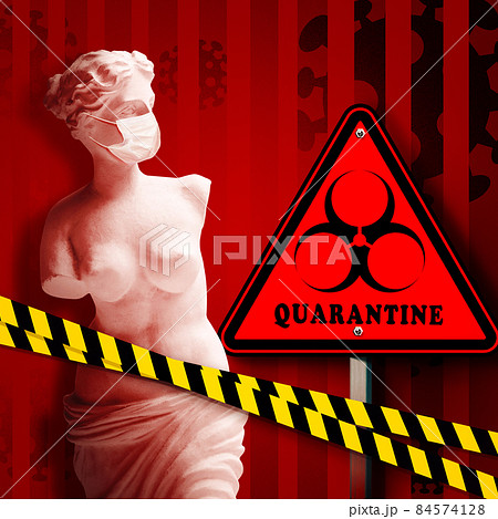 Corona virus background, pandemic risk concept. 3D illustration 84574128