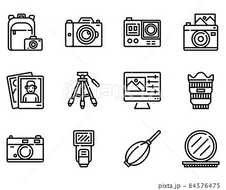 Photography outline icon and symbol for website, application 84576475
