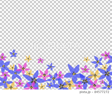 充滿透明花朵的框架背景圖 充滿透明花朵的框架背景圖 84577272