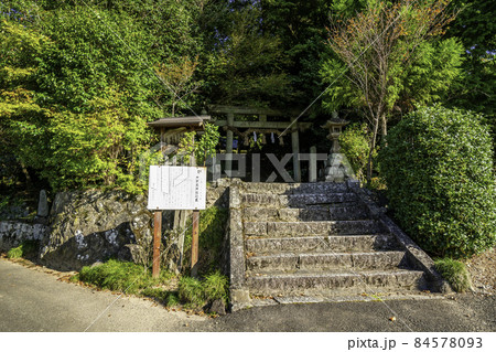 大石見神社　鳥居　鳥取県日南町 84578093