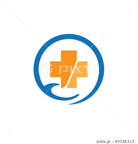 Medical cross logo vector icon 84580315