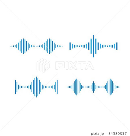 Sound wave logo vector icon 84580357