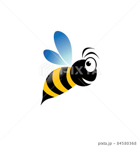 Bee logo vector icon illustration 84580368