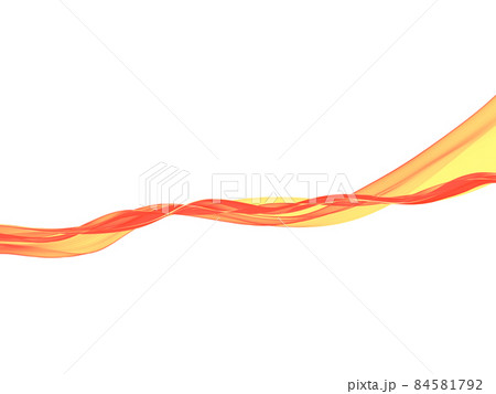 波打つようなオレンジ色のライン 84581792