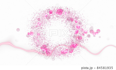 CGパーティクル 中央にコピースペースのある光の玉と線の背景 CGパーティクル 中央にコピースペースのある光の玉と線の背景 84581935