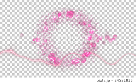 CGパーティクル 中央にコピースペースのある光の玉と線の背景 CGパーティクル 中央にコピースペースのある光の玉と線の背景 84581935