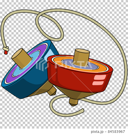 独楽回しのイラスト(アウトラインあり) 独楽回しのイラスト(アウトラインあり) 84583967