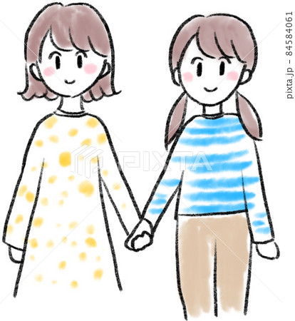 手をつなぐ女の子 84584061