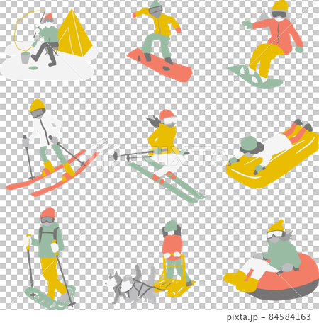冬のアクティビティカラー 84584163