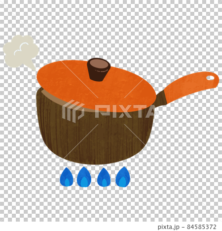 火にかける片手鍋 火にかける片手鍋 84585372
