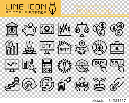 Line icon money series vol.13 investment asset management 84585537