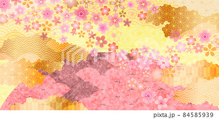 桜　春　和柄　背景 84585939