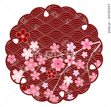 桜 和柄 春 アイコンのイラスト素材 桜 和柄 春 アイコンのイラスト素材