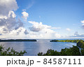 パラオ共和国　ロック・アイランド　南ラグーン　マラカル湾を上から見る 84587111