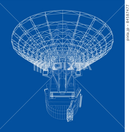 Radio Telescope concept outline 84587477