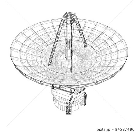 Radio Telescope concept outline Radio Telescope concept outline 84587496