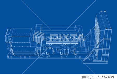 Large industrial diesel generator 84587639