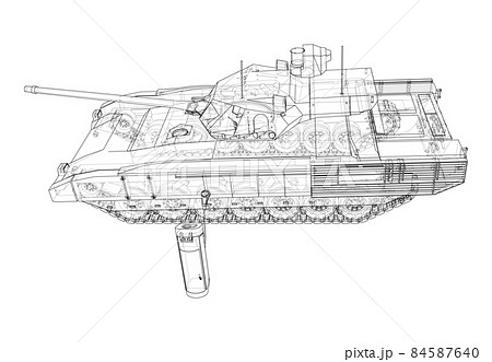 Electric Tank Charging Station Sketch Electric Tank Charging Station Sketch 84587640