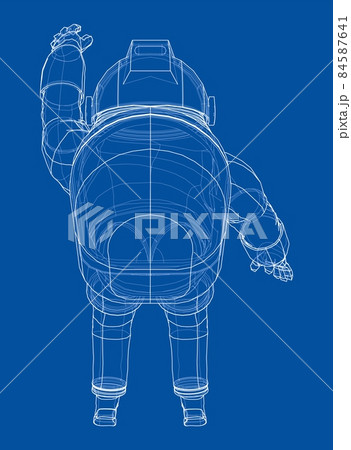 Astronaut concept. 3d illustration Astronaut concept. 3d illustration 84587641