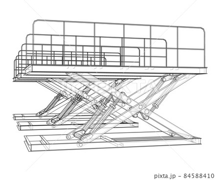 Scissors lift concept outline 84588410